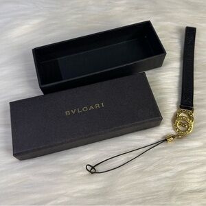 DOLCE & GABBANA leather keychain in black